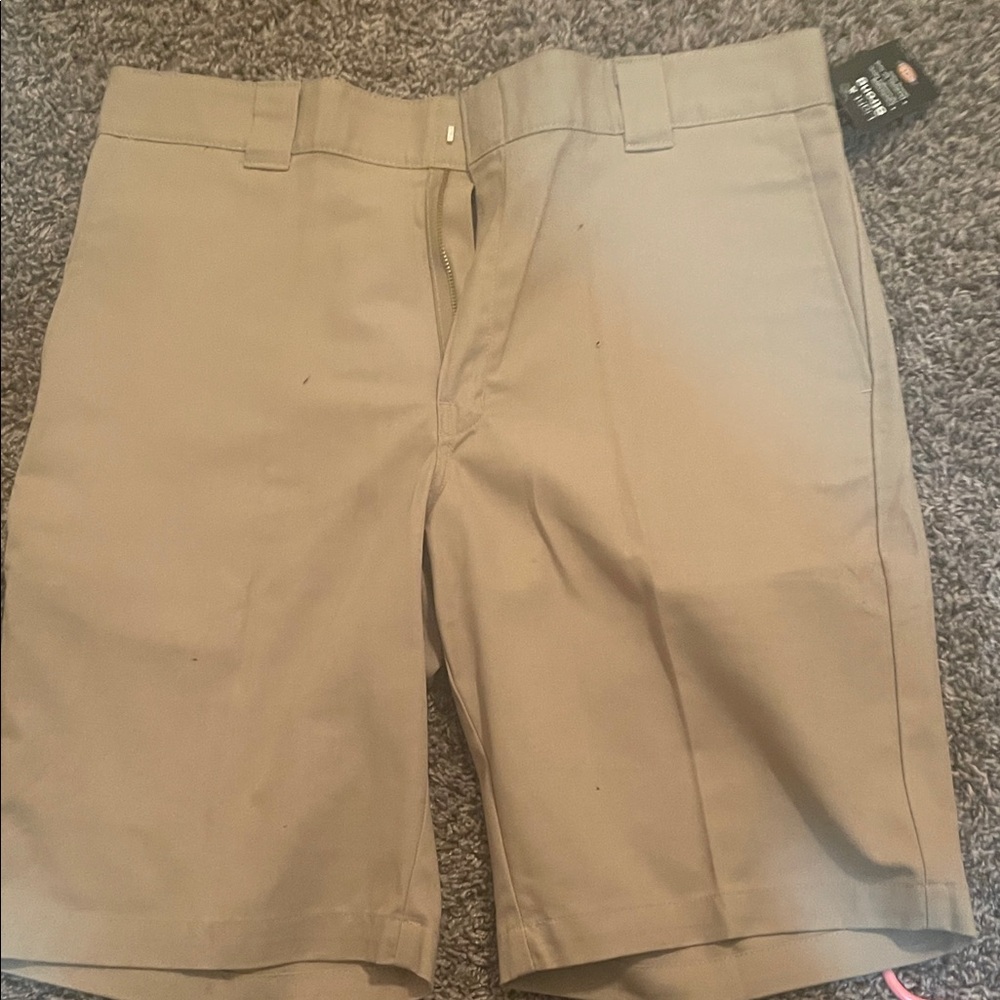 Dickies Men's Khaki Flat Front Shorts